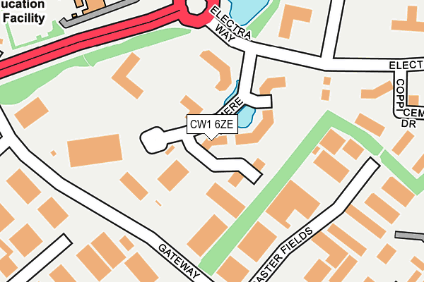 CW1 6ZE map - OS OpenMap – Local (Ordnance Survey) CW1 6ZE map - OS OpenMap – Local (Ordnance Survey)