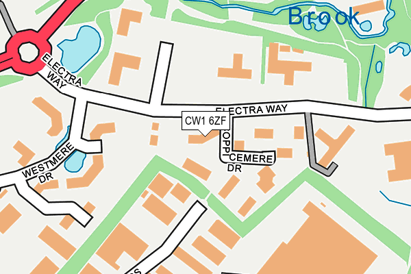 CW1 6ZF map - OS OpenMap – Local (Ordnance Survey) CW1 6ZF map - OS OpenMap – Local (Ordnance Survey)
