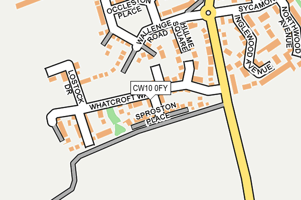 CW10 0FY map - OS OpenMap – Local (Ordnance Survey) CW10 0FY map - OS OpenMap – Local (Ordnance Survey)