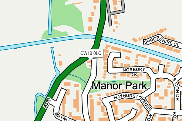 CW10 0LQ map - OS OpenMap – Local (Ordnance Survey) CW10 0LQ map - OS OpenMap – Local (Ordnance Survey)