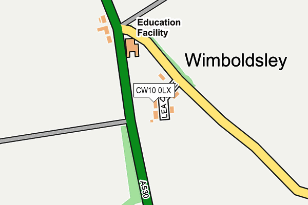 CW10 0LX map - OS OpenMap – Local (Ordnance Survey) CW10 0LX map - OS OpenMap – Local (Ordnance Survey)