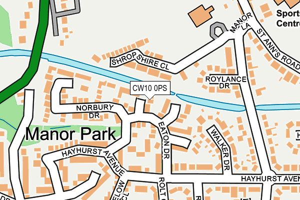 CW10 0PS map - OS OpenMap – Local (Ordnance Survey)