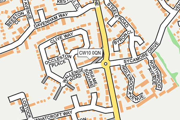 CW10 0QN map - OS OpenMap – Local (Ordnance Survey) CW10 0QN map - OS OpenMap – Local (Ordnance Survey)