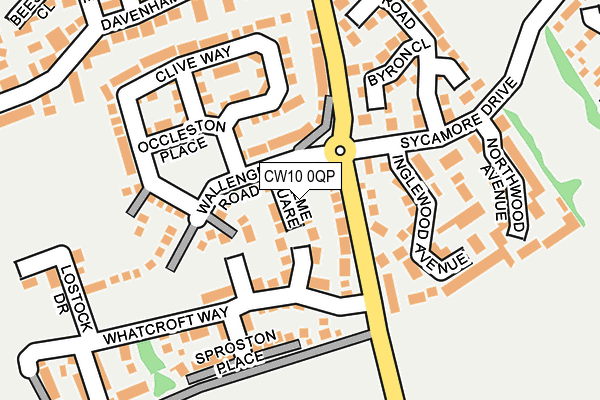 CW10 0QP map - OS OpenMap – Local (Ordnance Survey) CW10 0QP map - OS OpenMap – Local (Ordnance Survey)