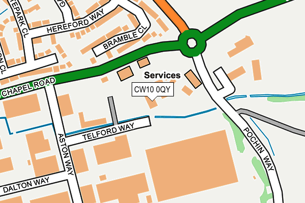 CW10 0QY map - OS OpenMap – Local (Ordnance Survey) CW10 0QY map - OS OpenMap – Local (Ordnance Survey)