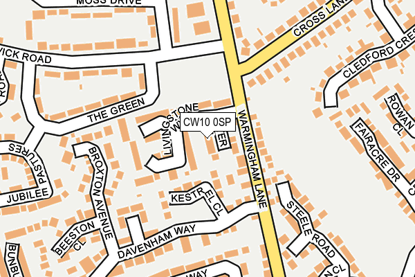 CW10 0SP map - OS OpenMap – Local (Ordnance Survey) CW10 0SP map - OS OpenMap – Local (Ordnance Survey)
