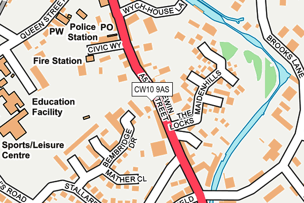 CW10 9AS map - OS OpenMap – Local (Ordnance Survey) CW10 9AS map - OS OpenMap – Local (Ordnance Survey)