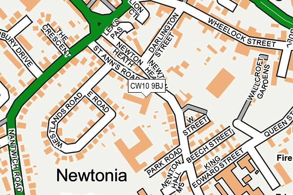 CW10 9BJ map - OS OpenMap – Local (Ordnance Survey) CW10 9BJ map - OS OpenMap – Local (Ordnance Survey)