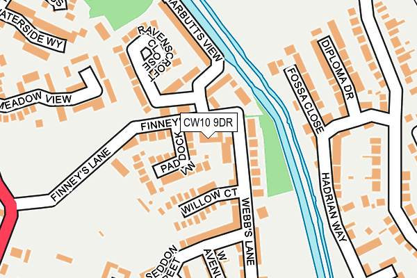 CW10 9DR map - OS OpenMap – Local (Ordnance Survey) CW10 9DR map - OS OpenMap – Local (Ordnance Survey)