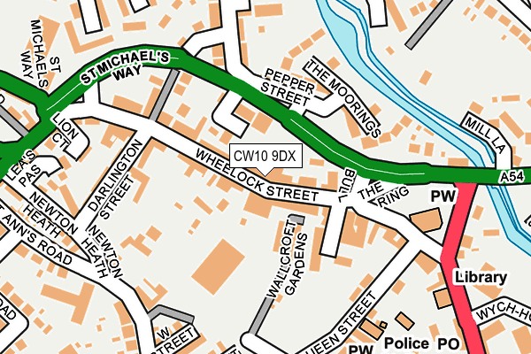 CW10 9DX map - OS OpenMap – Local (Ordnance Survey) CW10 9DX map - OS OpenMap – Local (Ordnance Survey)