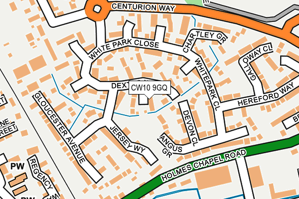 CW10 9GQ map - OS OpenMap – Local (Ordnance Survey) CW10 9GQ map - OS OpenMap – Local (Ordnance Survey)