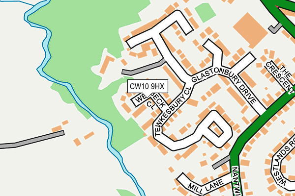 CW10 9HX map - OS OpenMap – Local (Ordnance Survey) CW10 9HX map - OS OpenMap – Local (Ordnance Survey)