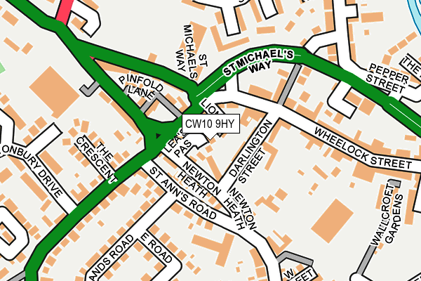 CW10 9HY map - OS OpenMap – Local (Ordnance Survey) CW10 9HY map - OS OpenMap – Local (Ordnance Survey)