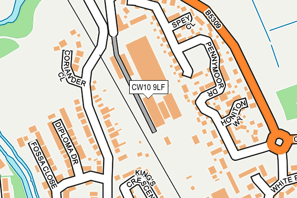 CW10 9LF map - OS OpenMap – Local (Ordnance Survey) CW10 9LF map - OS OpenMap – Local (Ordnance Survey)