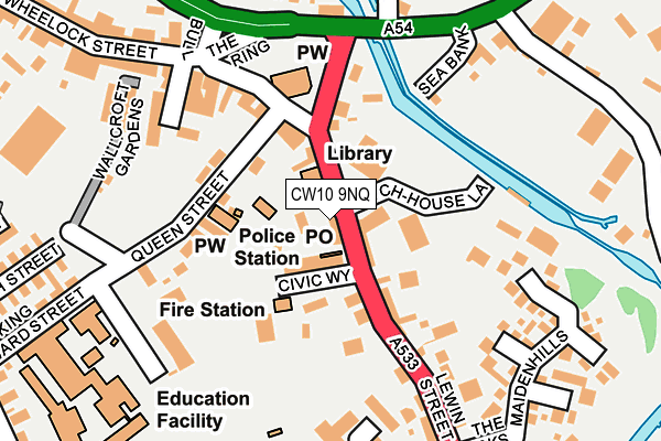 CW10 9NQ map - OS OpenMap – Local (Ordnance Survey) CW10 9NQ map - OS OpenMap – Local (Ordnance Survey)