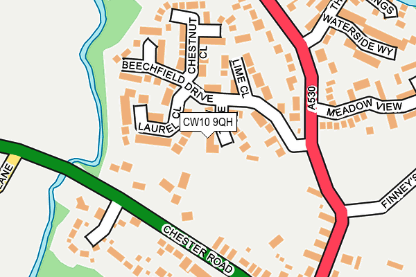 CW10 9QH map - OS OpenMap – Local (Ordnance Survey) CW10 9QH map - OS OpenMap – Local (Ordnance Survey)