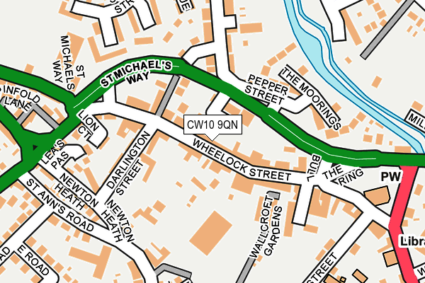 CW10 9QN map - OS OpenMap – Local (Ordnance Survey) CW10 9QN map - OS OpenMap – Local (Ordnance Survey)