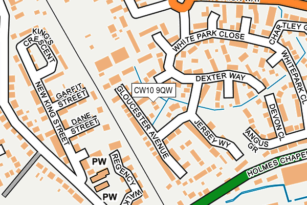 CW10 9QW map - OS OpenMap – Local (Ordnance Survey) CW10 9QW map - OS OpenMap – Local (Ordnance Survey)