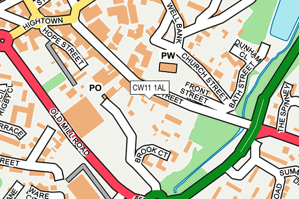 CW11 1AL map - OS OpenMap – Local (Ordnance Survey)