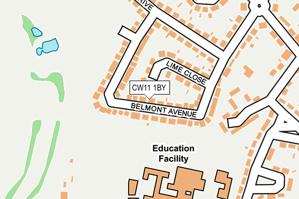 CW11 1BY map - OS OpenMap – Local (Ordnance Survey)