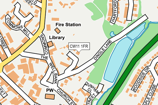 CW11 1FR map - OS OpenMap – Local (Ordnance Survey) CW11 1FR map - OS OpenMap – Local (Ordnance Survey)