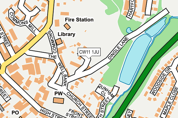 CW11 1JU map - OS OpenMap – Local (Ordnance Survey) CW11 1JU map - OS OpenMap – Local (Ordnance Survey)