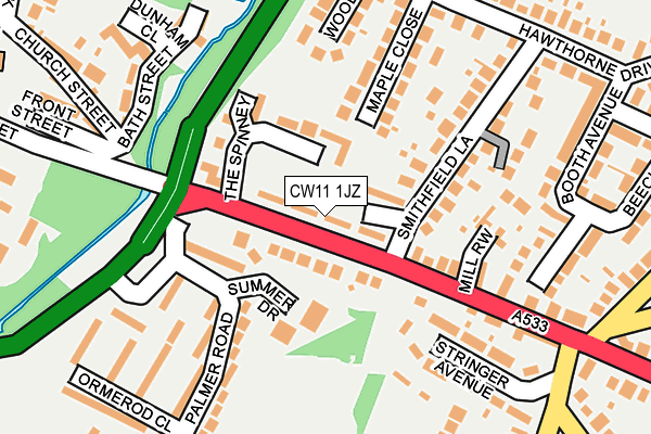 CW11 1JZ map - OS OpenMap – Local (Ordnance Survey) CW11 1JZ map - OS OpenMap – Local (Ordnance Survey)