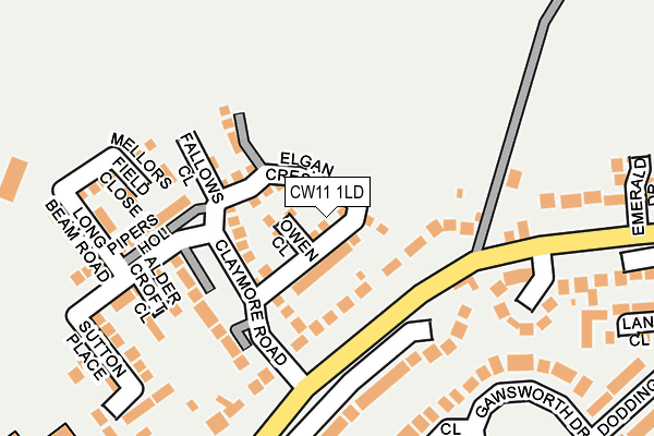 CW11 1LD map - OS OpenMap – Local (Ordnance Survey) CW11 1LD map - OS OpenMap – Local (Ordnance Survey)