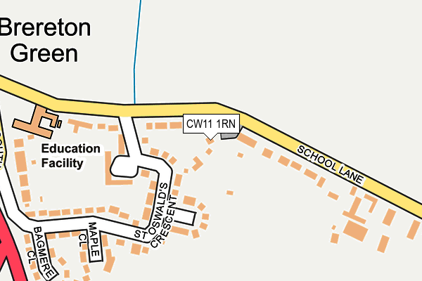 CW11 1RN map - OS OpenMap – Local (Ordnance Survey)