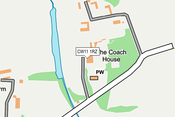 CW11 1RZ map - OS OpenMap – Local (Ordnance Survey) CW11 1RZ map - OS OpenMap – Local (Ordnance Survey)