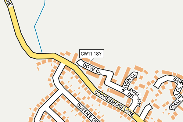 CW11 1SY map - OS OpenMap – Local (Ordnance Survey)