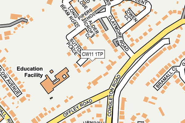 CW11 1TP map - OS OpenMap – Local (Ordnance Survey) CW11 1TP map - OS OpenMap – Local (Ordnance Survey)