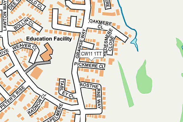 CW11 1TT map - OS OpenMap – Local (Ordnance Survey) CW11 1TT map - OS OpenMap – Local (Ordnance Survey)