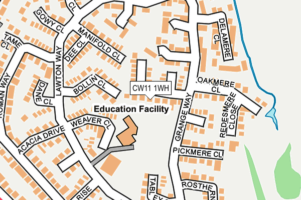 CW11 1WH map - OS OpenMap – Local (Ordnance Survey)