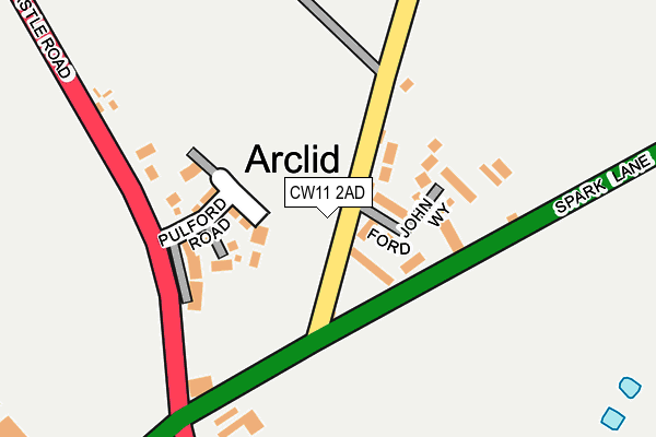 CW11 2AD map - OS OpenMap – Local (Ordnance Survey) CW11 2AD map - OS OpenMap – Local (Ordnance Survey)