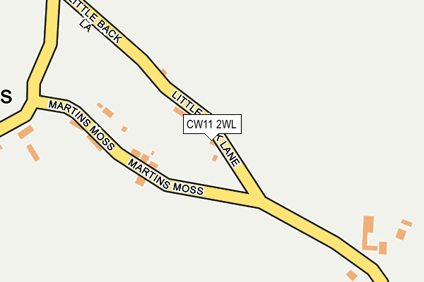 CW11 2WL map - OS OpenMap – Local (Ordnance Survey) CW11 2WL map - OS OpenMap – Local (Ordnance Survey)