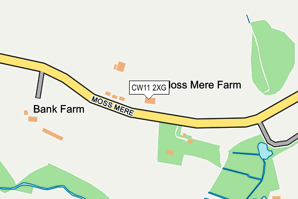 CW11 2XG map - OS OpenMap – Local (Ordnance Survey) CW11 2XG map - OS OpenMap – Local (Ordnance Survey)