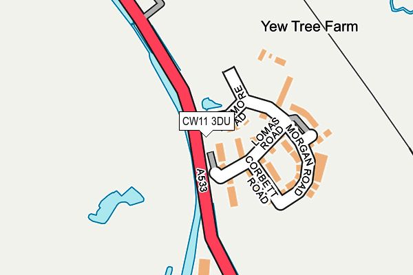 CW11 3DU map - OS OpenMap – Local (Ordnance Survey) CW11 3DU map - OS OpenMap – Local (Ordnance Survey)