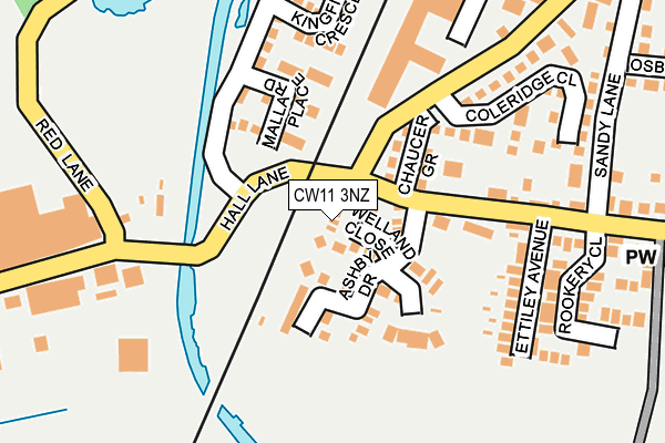 CW11 3NZ map - OS OpenMap – Local (Ordnance Survey) CW11 3NZ map - OS OpenMap – Local (Ordnance Survey)