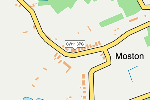 CW11 3PG map - OS OpenMap – Local (Ordnance Survey)
