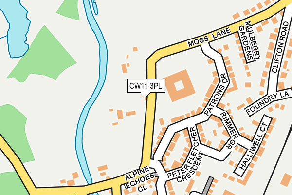 CW11 3PL map - OS OpenMap – Local (Ordnance Survey) CW11 3PL map - OS OpenMap – Local (Ordnance Survey)