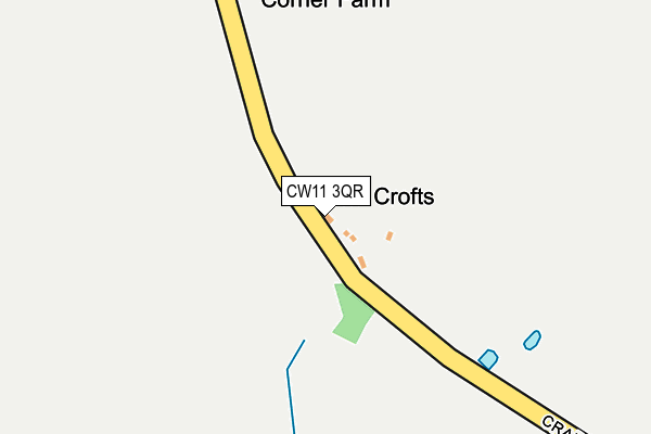 CW11 3QR map - OS OpenMap – Local (Ordnance Survey)