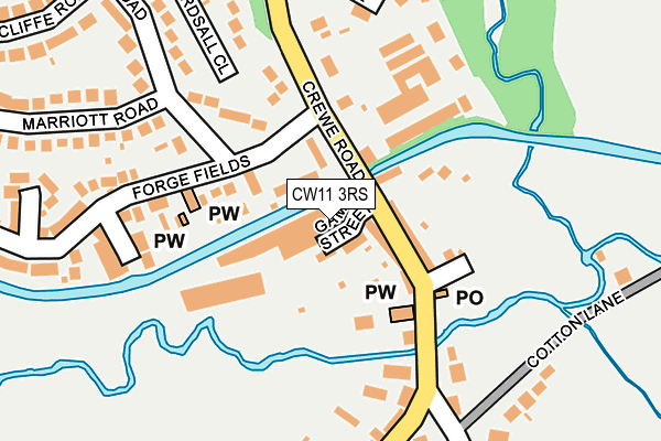 CW11 3RS map - OS OpenMap – Local (Ordnance Survey) CW11 3RS map - OS OpenMap – Local (Ordnance Survey)
