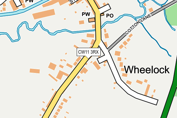 CW11 3RX map - OS OpenMap – Local (Ordnance Survey) CW11 3RX map - OS OpenMap – Local (Ordnance Survey)