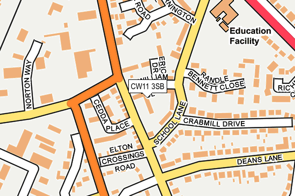 CW11 3SB map - OS OpenMap – Local (Ordnance Survey) CW11 3SB map - OS OpenMap – Local (Ordnance Survey)