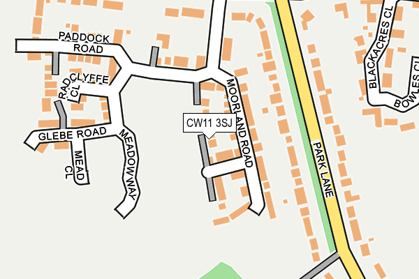 CW11 3SJ map - OS OpenMap – Local (Ordnance Survey) CW11 3SJ map - OS OpenMap – Local (Ordnance Survey)