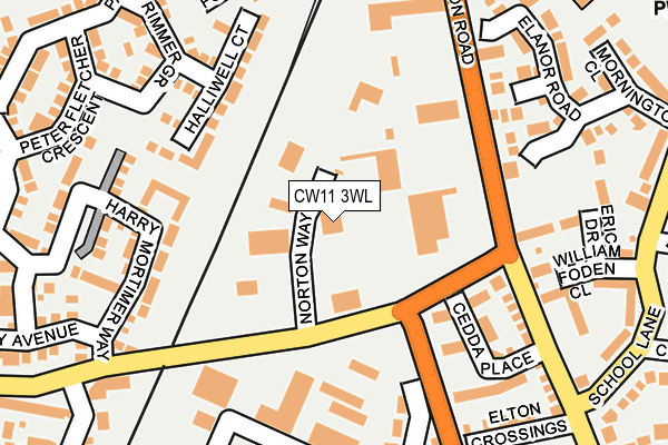 CW11 3WL map - OS OpenMap – Local (Ordnance Survey) CW11 3WL map - OS OpenMap – Local (Ordnance Survey)
