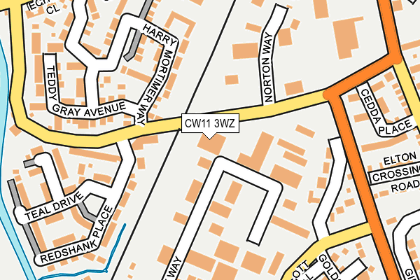 CW11 3WZ map - OS OpenMap – Local (Ordnance Survey) CW11 3WZ map - OS OpenMap – Local (Ordnance Survey)