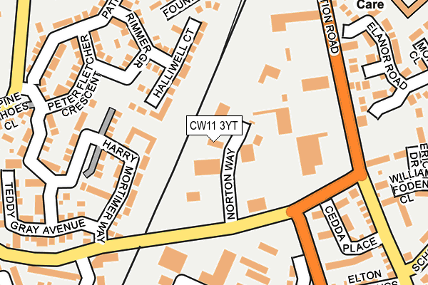 CW11 3YT map - OS OpenMap – Local (Ordnance Survey) CW11 3YT map - OS OpenMap – Local (Ordnance Survey)
