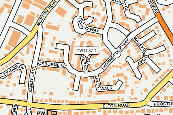 CW11 3ZD map - OS OpenMap – Local (Ordnance Survey) CW11 3ZD map - OS OpenMap – Local (Ordnance Survey)